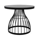 Ver imagem 2 de Mesa Lateral em Metal Preto e Tampo de Vidro Denver 49cm