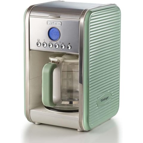 Cafeteira Programável em Inox Vintage com Filtro Verde 127V