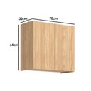 Ver imagem 2 de Armário Aéreo Cozinha Modulado Rebeca C/ 2 Portas 70cm Mel - Movelbento
