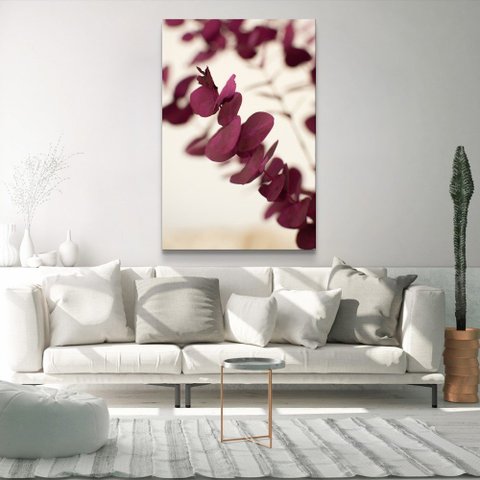 Quadro Decorativo Estampa Flor Tela Vertical sem Moldura e sem Vidro 80X120
