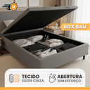 Ver imagem 5 de Cama Box Baú Casal Colchão Casal Silver Molas Ensacadas 138x188x28cm