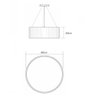 Lustre Pendente Madeira Redondo 80cm Mel - 2