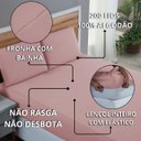 Ver imagem 6 de Lençol Cama Box Casal 200 Fios 3 Peças Conjunto 100% Algodão:rose
