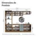 Ver imagem 3 de Armário de Cozinha Completa 270 Cm Rustic/cinza Lux Madesa 06
