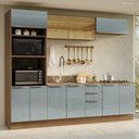 Ver imagem 1 de Armário de Cozinha Completa 270 Cm Rustic/cinza Lux Madesa 06