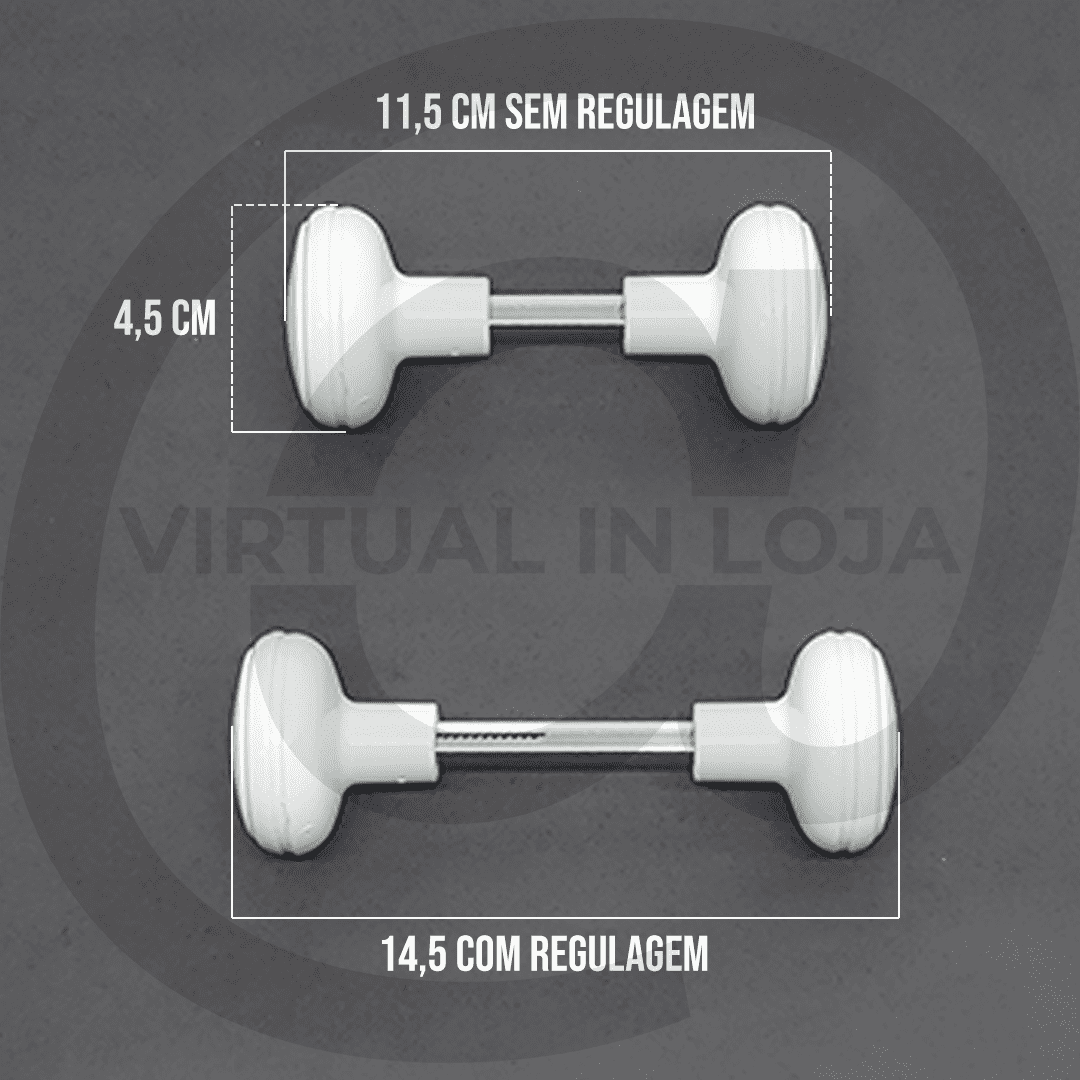 Maçaneta Para Porta Fechadura Modelo Bola Branca Universal - 2