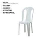 Ver imagem 3 de Cadeira Plástica Reforçada Bistrô Branca