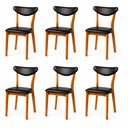 Ver imagem 3 de Kit 6 Cadeira de Jantar Madeira Maciça Floripa Estofada Premium Ergonomica Confortável Di Franco