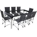 Ver imagem 1 de 6 Cadeiras Haiti e Mesa de Jantar Haiti em Alumínio para Cozinha, Jardim, Edícula - Trama Original
