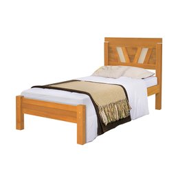 Cama de Solteiro Madeira Magnolia Imbuia - 2