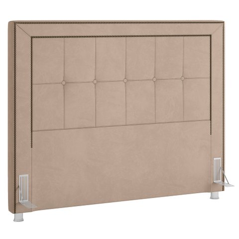 Cabeceira Cama Box Casal 140cm Paolla P02 Linho Chumbo - Mpozenato