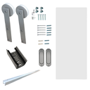 Ver imagem 1 de Kit Porta de Correr Fundo Primer 0,90x210 + Trilho Escovado