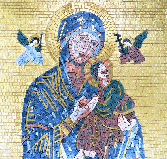 Mosaico da Nossa Senhora do Perpetuo Socorro 180x180cm