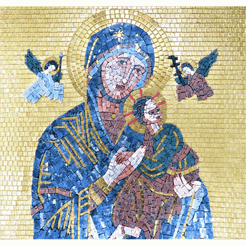 Mosaico da Nossa Senhora do Perpetuo Socorro 180x180cm