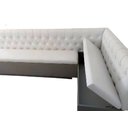 Ver imagem 1 de Canto Alemão Branco em L 1,50m X 1.50m com Baú Amadeirado