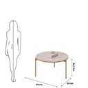 Ver imagem 4 de Mesa de Centro Tampo Redondo e Pés em Metal Dourado Dj Móveis Cleia Quartzo