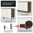 Ver mais imagens de Paneleiro Madesa Lux 60 cm 3 Portas Rustic/Branco Veludo Cor:Rustic/Branco Veludo