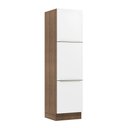 Ver imagem 1 de Paneleiro Madesa Lux 60 cm 3 Portas Rustic/Branco Veludo Cor:Rustic/Branco Veludo