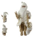 Ver imagem 3 de Boneco Papai Noel de Natal em Pé Champanhe 45cm