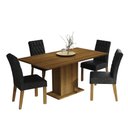 Ver imagem 2 de Conjunto Sala de Jantar Mesa Tampo de Madeira 4 Cadeiras Rustic/oxford Cindy Madesa