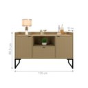 Ver imagem 3 de Aparador Buffet Estilo Industrial Moderno 3 Portas - Avelã