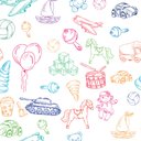 Ver imagem 3 de Papel de Parede Infantil - Desenhos Infantis 2 Arte Destaque 2 Metros