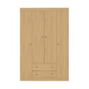 Ver imagem 5 de Guarda-roupa Infantil 122cm 4 Portas e 2 Gavetas Encanto Multimóveis Mp4448 Madeirado
