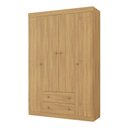 Ver imagem 2 de Guarda-roupa Infantil 122cm 4 Portas e 2 Gavetas Encanto Multimóveis Mp4448 Madeirado