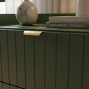 Ver imagem 3 de Mesa de Cabeceira Venus 60cm 100% Mdf Verde Base Metálica:champagne