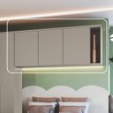 Ver imagem 2 de Módulo Aéreo para Quarto 3 Portas Elegance Cinza/Níquel