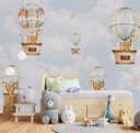 Ver imagem 3 de Papel de parede balão menino infantil para quarto de bebê M² PP42