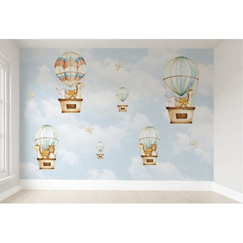 Papel de parede balão menino infantil para quarto de bebê M² PP42