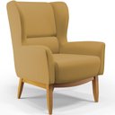 Ver imagem 3 de Kit Poltrona Decorativa Milena D02 com Puff Viseo Veludo Mostarda B-260 - Lyam Decor