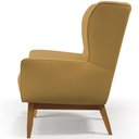 Ver imagem 6 de Kit Poltrona Decorativa Milena D02 com Puff Viseo Veludo Mostarda B-260 - Lyam Decor
