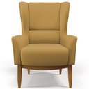 Ver imagem 5 de Kit Poltrona Decorativa Milena D02 com Puff Viseo Veludo Mostarda B-260 - Lyam Decor