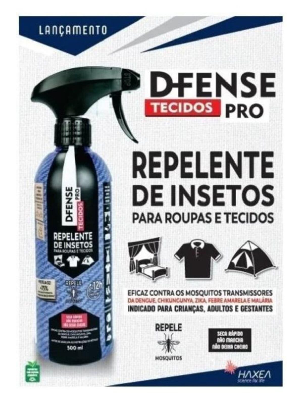 D-fense Pro Repelente Spray de Roupas Tecidos 500ml Haxea - 4