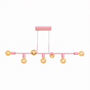 Ver imagem 1 de Pendente Ciciliano Aluminio Teto e27 7 Luzes Lumini Lab - Rosa Bebe