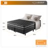 Cama Box King Preto + Colchão Espuma D45 Extra Firme Philadelphia 193x203x57cm - 3