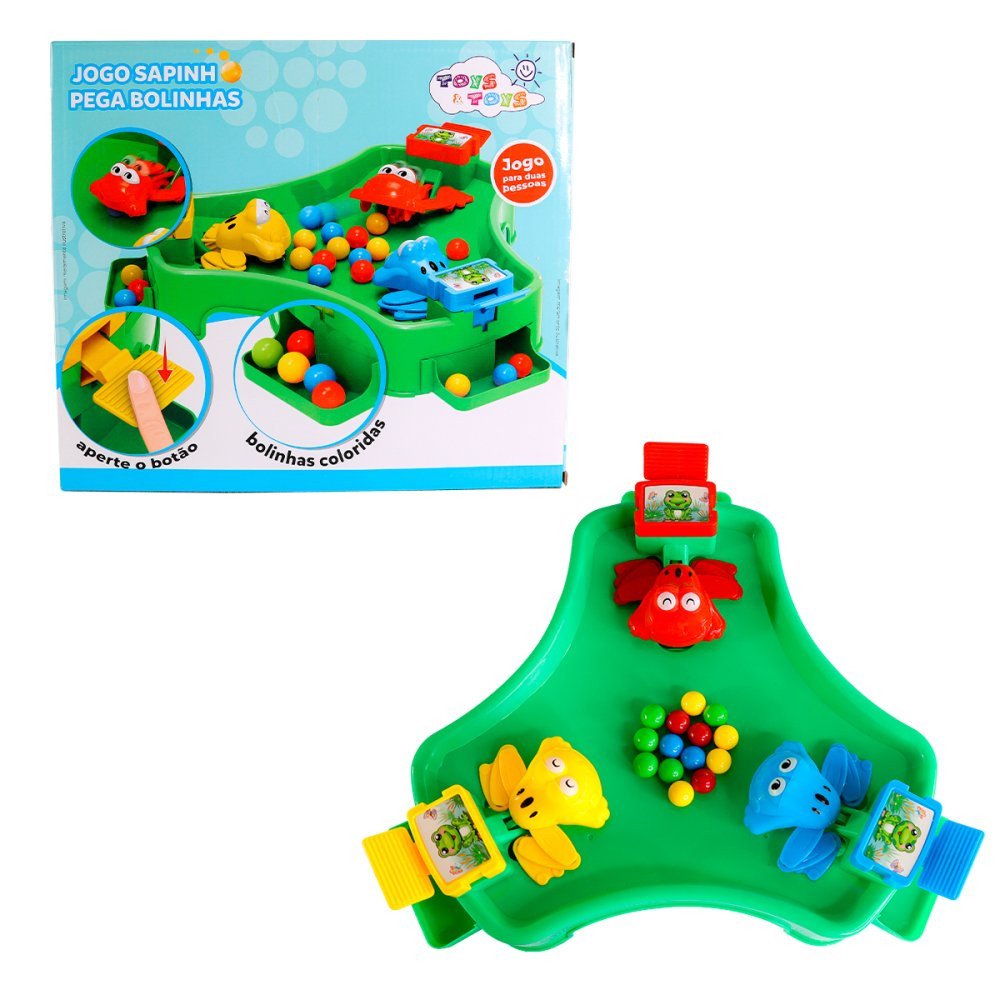 Brinquedo Infantil Jogo Sapinho Pega Bolinhas Diversão - 8