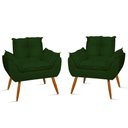 Ver imagem 1 de Kit 02 Poltronas de Lux Opala Recepção Sala Verde