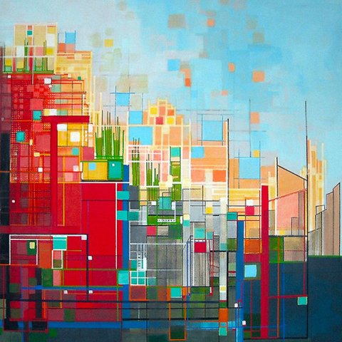 Neighborhood 8 Meridian Canaleta 60x60cm Preta