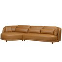 Ver imagem 1 de Sofá 05 Lugares 330cm Arizona com Chaise Direito Corano Caramelo - Nexta Casa
