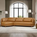 Ver imagem 2 de Sofá 05 Lugares 330cm Arizona com Chaise Direito Corano Caramelo - Nexta Casa