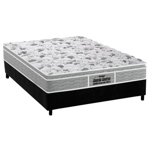 Cama Box Casal: Colchão Anatômico Probel D45/EP Guarda Costas Próextreme Plus + Base CRC Suede