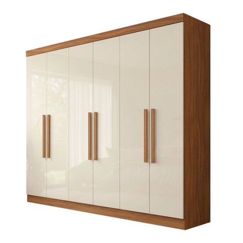 Guarda Roupas Casal 6 Portas 2 Gavetas Madrid