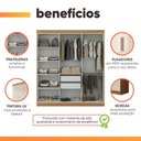 Ver imagem 7 de Guarda Roupas Casal 6 Portas 2 Gavetas Madrid