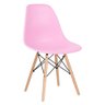 Mesa Redonda Eames 100cm Preto + 6 Cadeiras Rosa Claro - 5