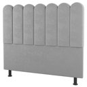 Ver imagem 1 de Cabeceira Cama Box Casal Queen Size Lana 160cm Suede Cinza Claro - Desk Design