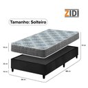 Ver imagem 4 de Cama Box Solteiro Preto + Colchão Espuma D23 Zidi Washington 88x188x51cm