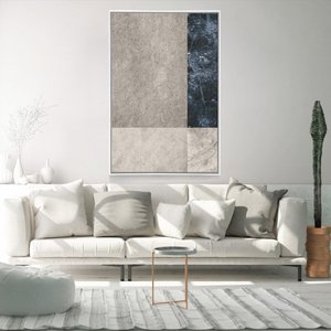 Quadro Decorativo Vertical Abstrato Texturas com Moldura e Sem Vidro 80X120